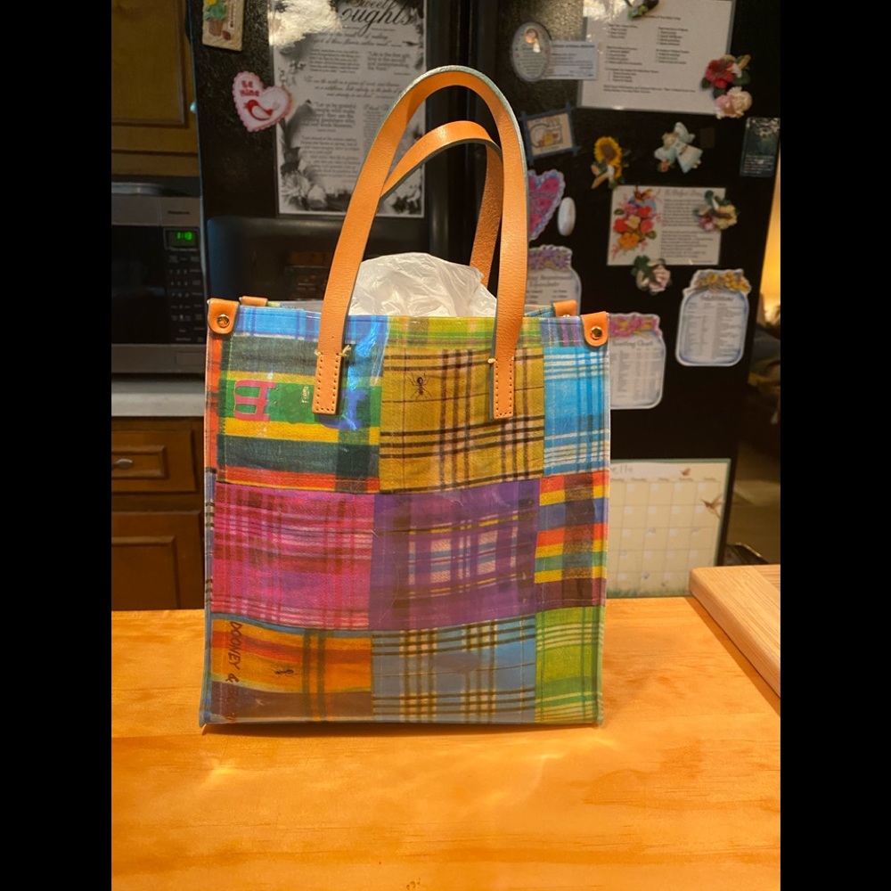 Bourke IT Acrylic Picnic Ants Madras Lunch Shop Tote